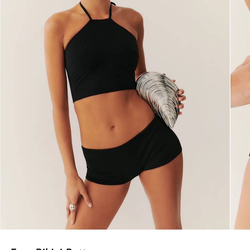 NWT Reformation Faro Bikini Bottom - Black, Medium